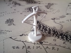 Role Playing Counter: Crossbow in White Processed Versatile Plastic