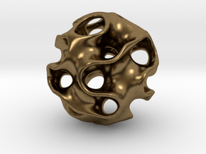 GYROID Spheroid Pendant - 20mm in Natural Bronze