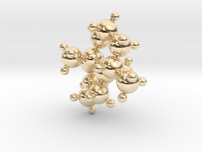 Geosmin Pendant in 14k Gold Plated Brass