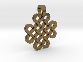 Knot [pendant] in Polished Bronze