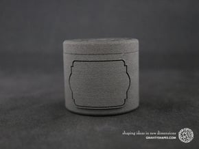 Gift Box small with Stars & Label No. 2 (filigree) in Black Natural Versatile Plastic