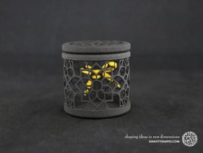 Gift Box No. 1 with Mosaic-2 (filigree, high) in Black Natural Versatile Plastic