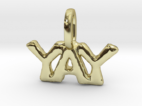 "Yay" Pendant in 18k Gold Plated Brass