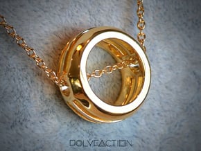 Embrace ::: Circle Pendant ::: v.01 in 14k Gold Plated Brass