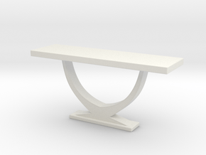 Miniature Ungaro Console Table - Eichholtz in White Natural Versatile Plastic: 1:24