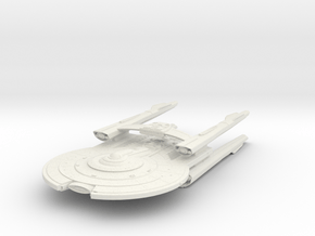 Federation YorkTown Class III refit  BattleCruiser in White Natural Versatile Plastic