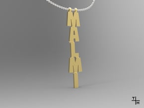 Necklace: Malmi in Polished Gold Steel