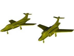 1/350 scale Blackburn Buccaneer aircraft model x 2 in Clear Ultra Fine Detail Plastic