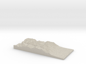 Model of Mount Rixford in Natural Sandstone