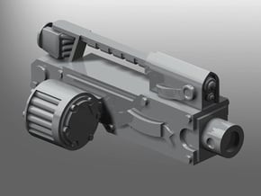 Human-sized Thunder-Machinegun x5 in Gray Fine Detail Plastic