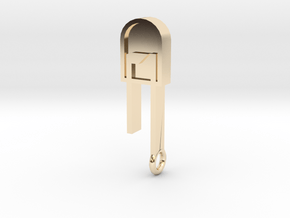 LED Pendant  in 14k Gold Plated Brass