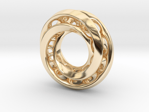 Mobius Pair in 14k Gold Plated Brass