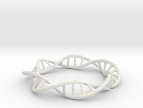 DNA Double Helix in White Natural Versatile Plastic