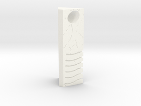 Rain Stone Pendant in White Processed Versatile Plastic