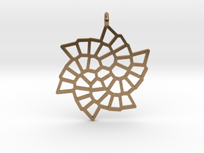 Snowflake Pendant in Natural Brass