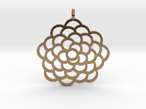 Fibonacci Pinecone Pendant in Natural Brass