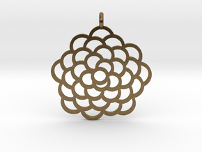 Fibonacci Pinecone Pendant in Natural Bronze