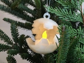 Geode Ornament in Tan Fine Detail Plastic