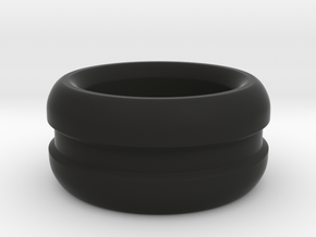 Curved Chunky Ring in Black Natural Versatile Plastic: 6 / 51.5