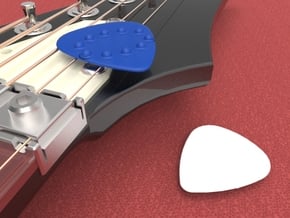 Dimple Guitar Pick - Oval Shape in Black Natural Versatile Plastic