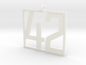 42 Pendant in White Processed Versatile Plastic