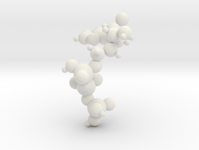 ATP Molecule Pendant in White Natural Versatile Plastic: Small