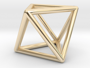 Octahedron in 14K Yellow Gold