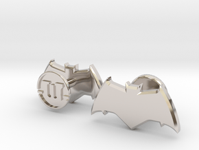 Batman cufflinks - v2 in Rhodium Plated Brass