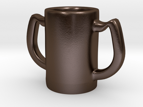 Two handles mug in Polished Bronze Steel: Small