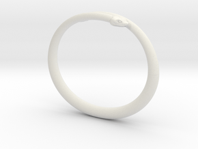 Bracelet "Snake" in White Natural Versatile Plastic: Large