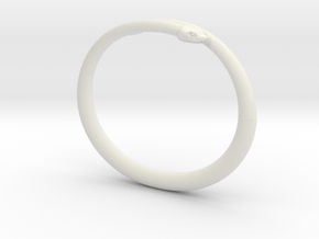 Bracelet "Snake" in White Natural Versatile Plastic: Medium