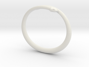 Bracelet "Snake" in White Natural Versatile Plastic: Small