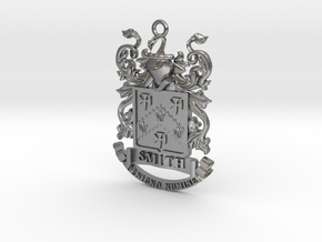Smith Family Crest Pendant in Natural Silver