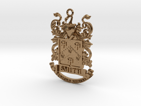 Smith Family Crest Pendant in Natural Brass
