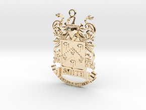 Smith Family Crest Pendant in 14K Yellow Gold