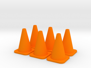 Traffic Cone - 6 in Orange Processed Versatile Plastic