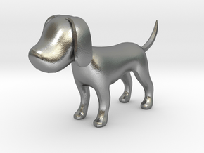 Yellow Earthy Dog in Natural Silver
