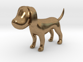 Yellow Earthy Dog in Natural Brass