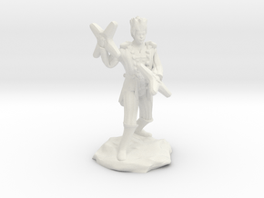 Circus Halfling Bard with Starknives in White Natural Versatile Plastic
