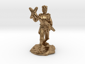 Circus Halfling Bard with Starknives in Natural Brass