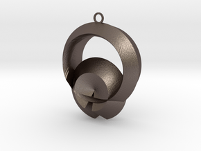 Pedant in Polished Bronzed Silver Steel