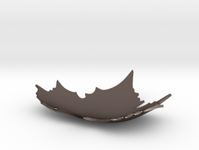 Defoliation ornament plate in Polished Bronzed Silver Steel: Small