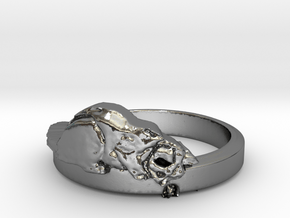 Hermoine and the Mouse - Ring Size 8.25 in Polished Silver