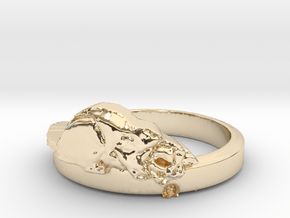 Hermoine and the Mouse - Ring Size 8.25 in 14k Gold Plated Brass