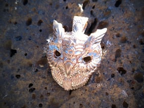Owl Pendant in Natural Bronze