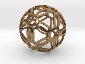 Symmetrical Pattern Sphere in Natural Brass: Medium
