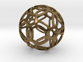 Symmetrical Pattern Sphere in Natural Bronze: Medium