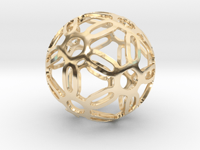 Symmetrical Pattern Sphere in 14K Yellow Gold: Medium