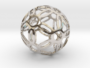 Symmetrical Pattern Sphere in Rhodium Plated Brass: Medium