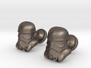 Stormtrooper Cufflinks in Polished Bronzed Silver Steel